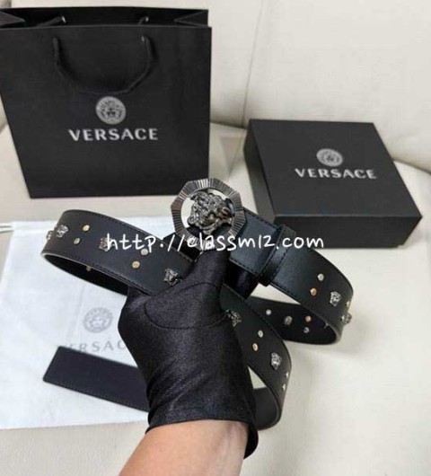 베르사체 25 한정판 4.0cm Medusa 벨트 F977