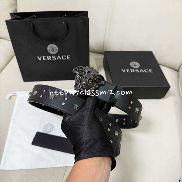 베르사체 25 한정판 4.0cm Medusa 벨트 F978