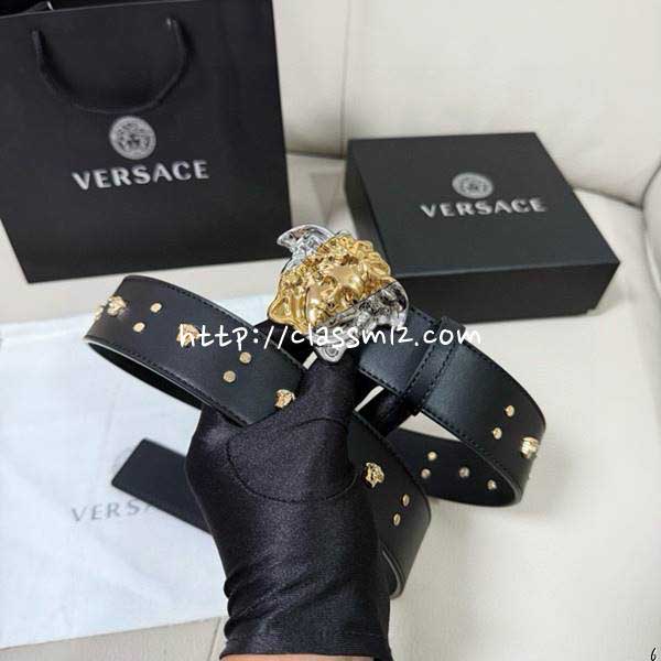 베르사체 25 한정판 4.0cm Medusa 벨트 F979