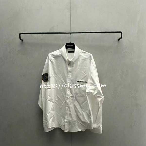 발렌시아가 25 한정판 남여공용 긴팔 셔츠 A11849