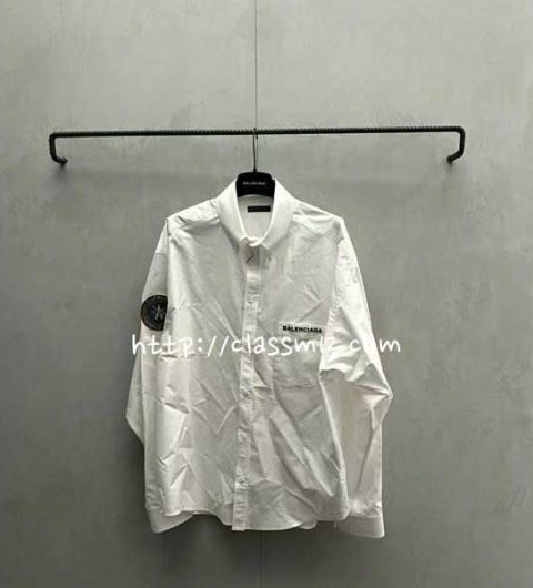 발렌시아가 25 한정판 남여공용 긴팔 셔츠 A11849