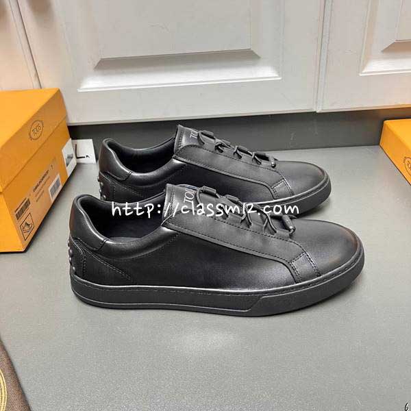 TODS 25 한정판 소가죽 카프스킨 운동화 B4332