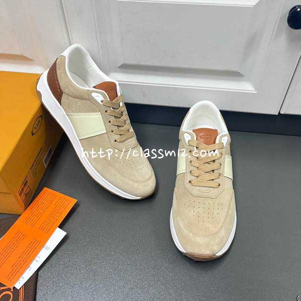 TODS 25 한정판 소가죽 카프스킨 운동화 B4334