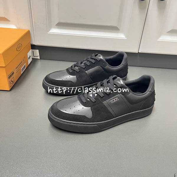 TODS 25 한정판 소가죽 카프스킨 운동화 B4338