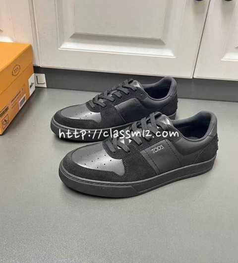 TODS 25 한정판 소가죽 카프스킨 운동화 B4338