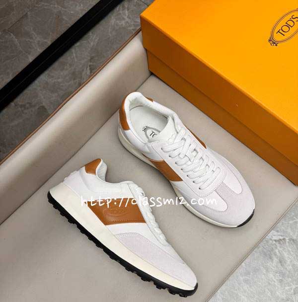 TODS 25 한정판 소가죽 카프스킨 운동화 B4349
