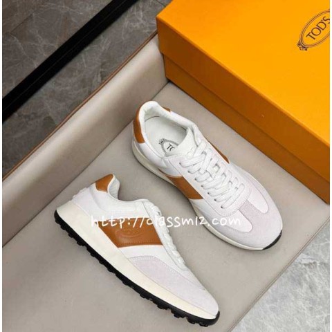 TODS 25 한정판 소가죽 카프스킨 운동화 B4349