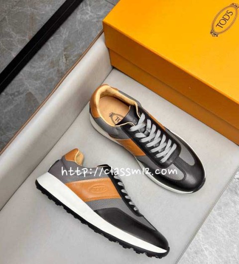 TODS 25 한정판 소가죽 카프스킨 운동화 B4350