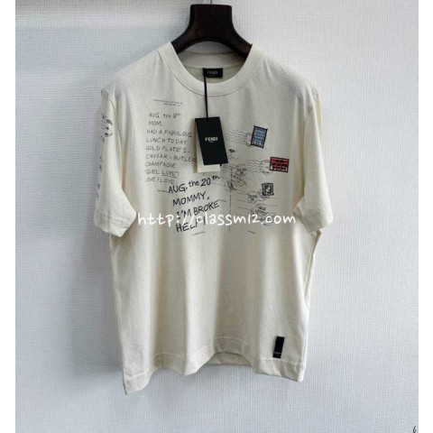 펜디 25 한정판 남여공용 반팔 티셔츠 A11888