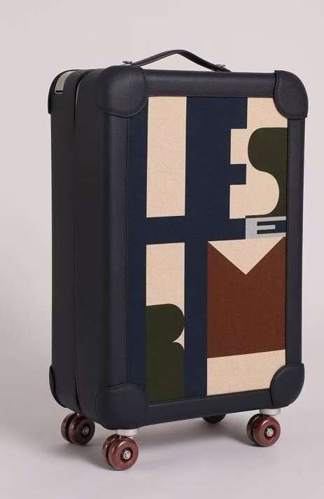 에르메스 25 한정판  R.M.S Cabin Suitcase 프린팅 기내용 캐리어 여행가방 I325
