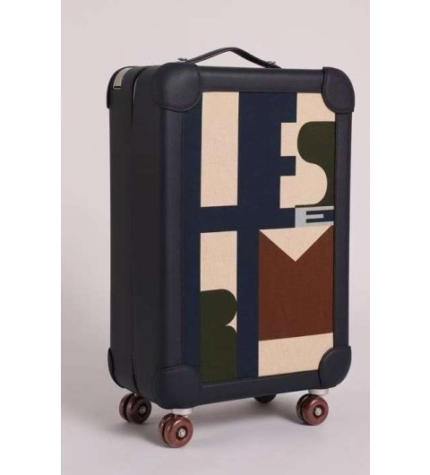 에르메스 25 한정판  R.M.S Cabin Suitcase 프린팅 기내용 캐리어 여행가방 I325