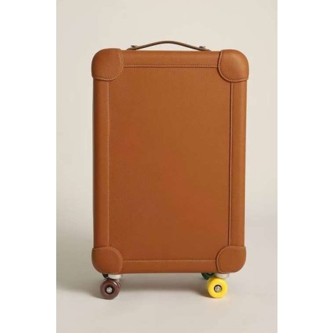 에르메스 25 한정판 R.M.S Cabin Suitcase 카멜 브라운컬러 기내용 기내용 캐리어 여행가방 I328