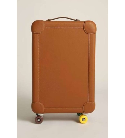 에르메스 25 한정판 R.M.S Cabin Suitcase 카멜 브라운컬러 기내용 기내용 캐리어 여행가방 I328