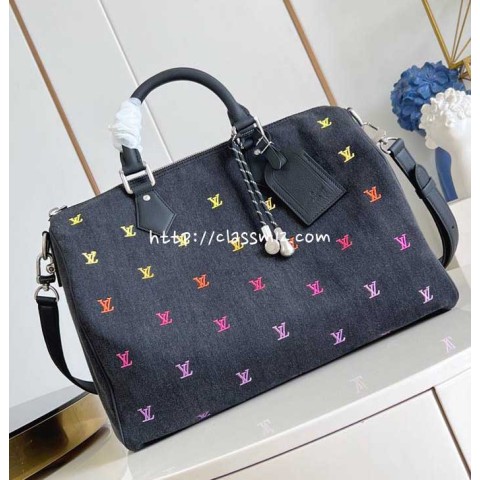 루이비통 25 한정판 M14136 Speedy 40 Bandoulière 크로스백 가방 C5120