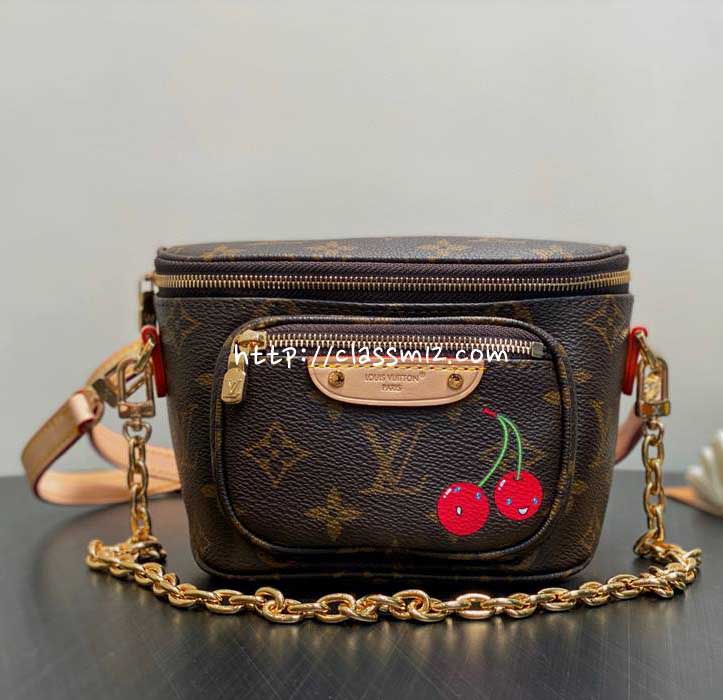 루이비통 25 한정판 ]M13449 TM Mini Bumbag 크로스백 가방 C5142