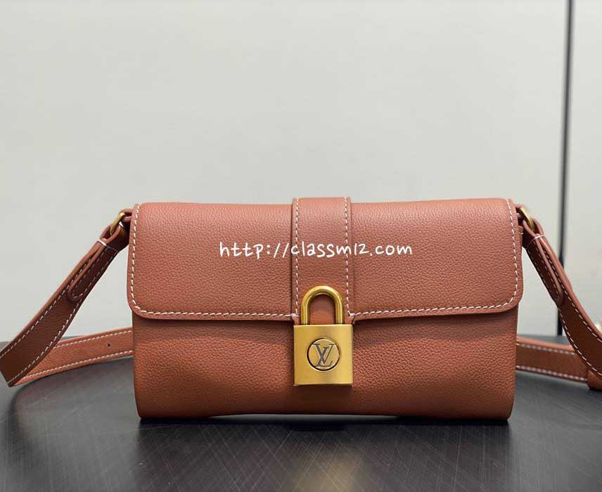 루이비통 25 한정판 M12147 Wallet On Chain 소가죽 카프스킨 크로스백 가방 C5147