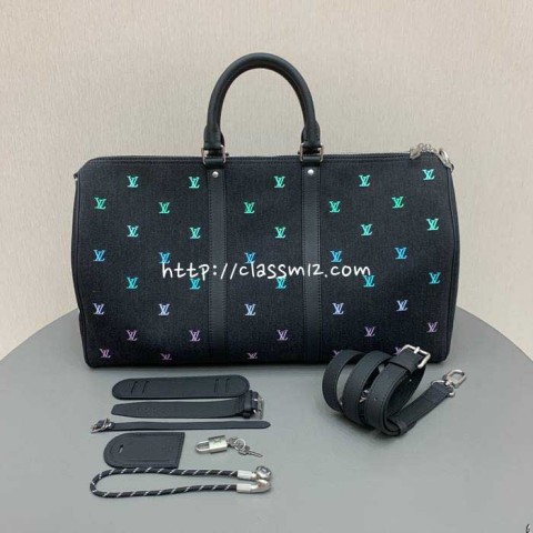 [정품직조원단] 루이비통 25 한정판 keepall 50 M13966 여행 가방 C5190