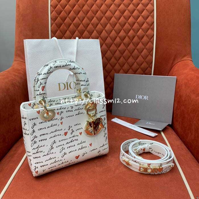 [정품직조원단] 디올 25 한정판 Lady Dior My ABC 소가죽 카프스킨 크로스백 가방 C5215