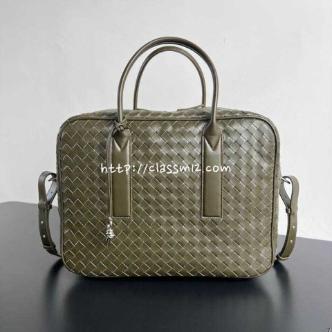 보테가베네타 25 한정판 766372 intrecciato 소가죽 카프스킨 서류 가방 C5245