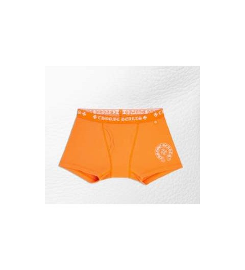 크롬하츠 25 한정판 오렌지 베이직 로고 유니섹스 언더웨어 드로즈 I339