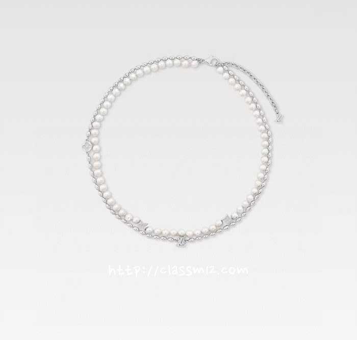 루이비통 25 한정판 PEARLS FUSION 목걸이 D2753