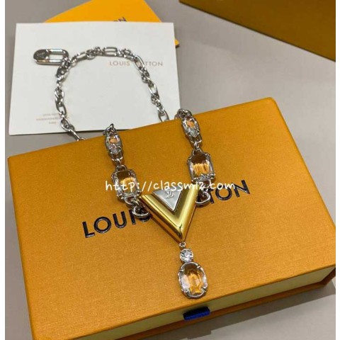루이비통 25 한정판 V For Vuitton 목걸이 D2754