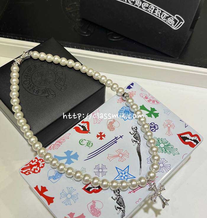 크롬하츠 25 한정판 mikimoto 목걸이 D2818