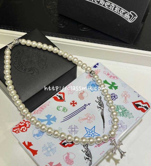크롬하츠 25 한정판 mikimoto 목걸이 D2818