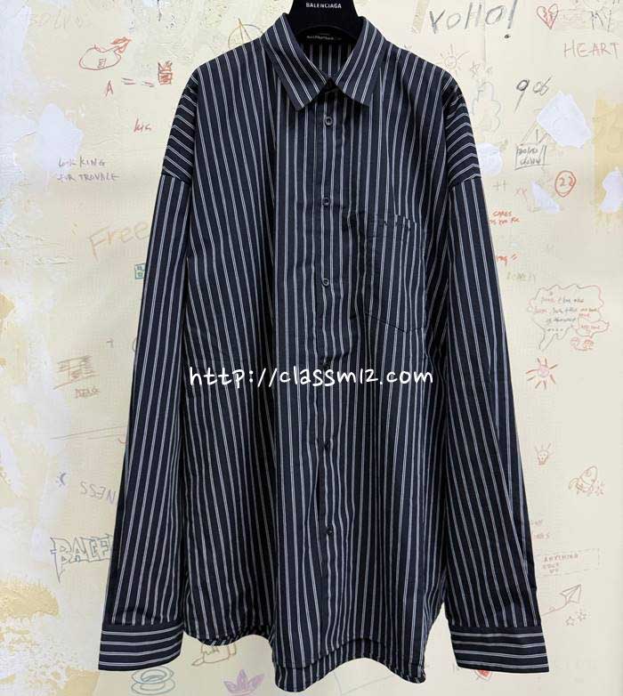발렌시아가 25 한정판 남여공용 긴팔 셔츠 A11940