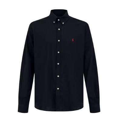Ralph Lauren Polo 랄프로렌 폴로 25 한정판 클래섹핏 린넨 블랙 셔츠 A11974