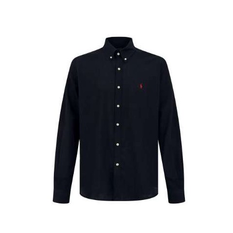 Ralph Lauren Polo 랄프로렌 폴로 25 한정판 클래섹핏 린넨 블랙 셔츠 A11974