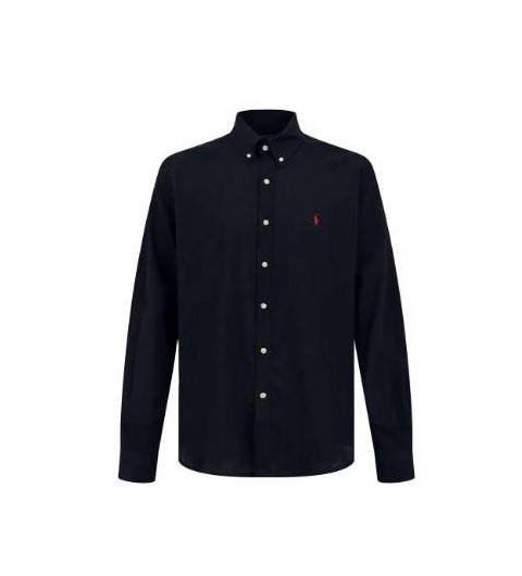 Ralph Lauren Polo 랄프로렌 폴로 25 한정판 클래섹핏 린넨 블랙 셔츠 A11974