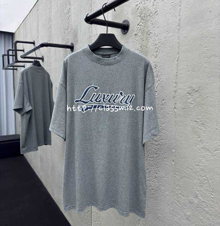 발렌시아가 25 한정판 LUXURY SCRIPT 남여공용 반팔 티셔츠 A12169