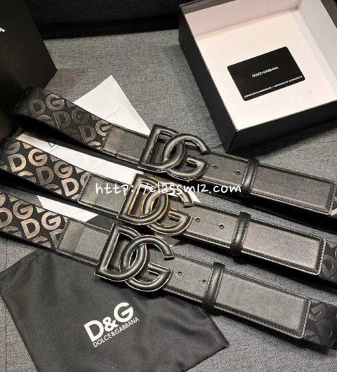 돌체앤가바나 25 한정판 4.0cm 소가죽 카프스킨 벨트 F994