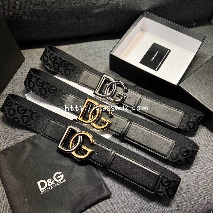 돌체앤가바나 25 한정판 4.0cm 소가죽 카프스킨 벨트 F996