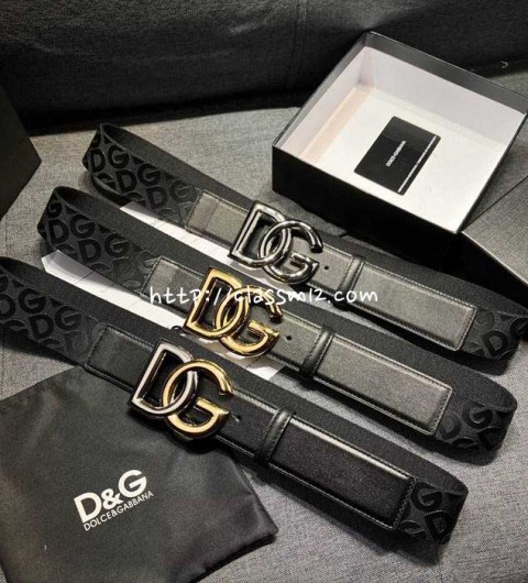 돌체앤가바나 25 한정판 4.0cm 소가죽 카프스킨 벨트 F996