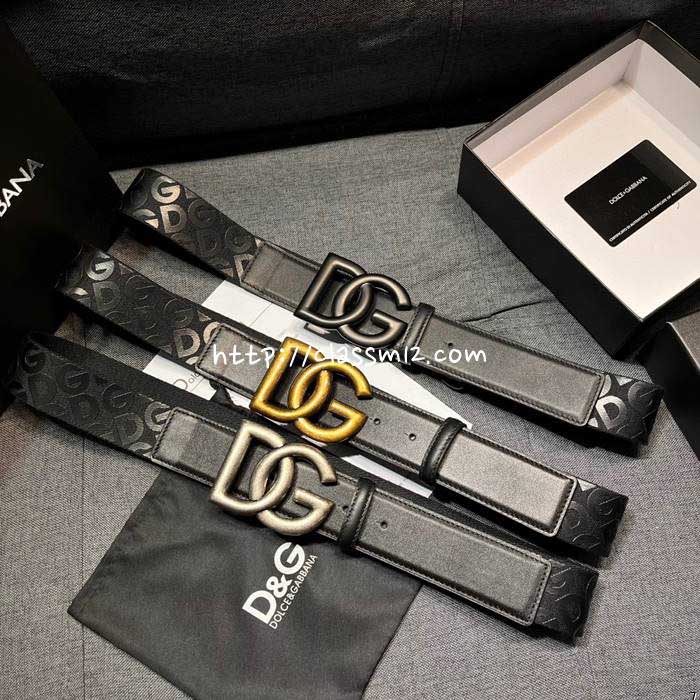 돌체앤가바나 25 한정판 4.0cm 소가죽 카프스킨 벨트 F998