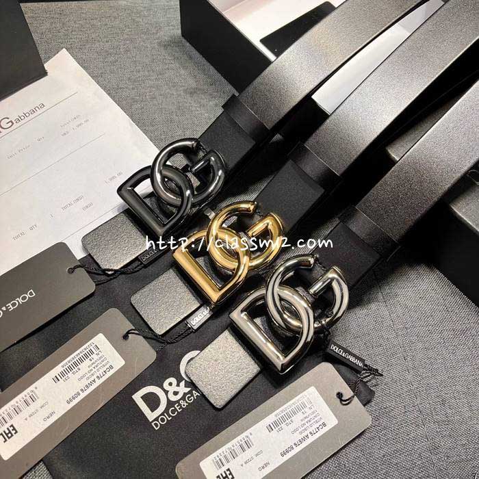 돌체앤가바나 25 한정판 3.5cm 소가죽 카프스킨 벨트 F1010