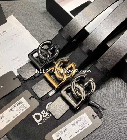 돌체앤가바나 25 한정판 3.5cm 소가죽 카프스킨 벨트 F1010