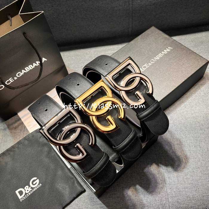 돌체앤가바나 25 한정판 4.0cm 소가죽 카프스킨 벨트 F1020