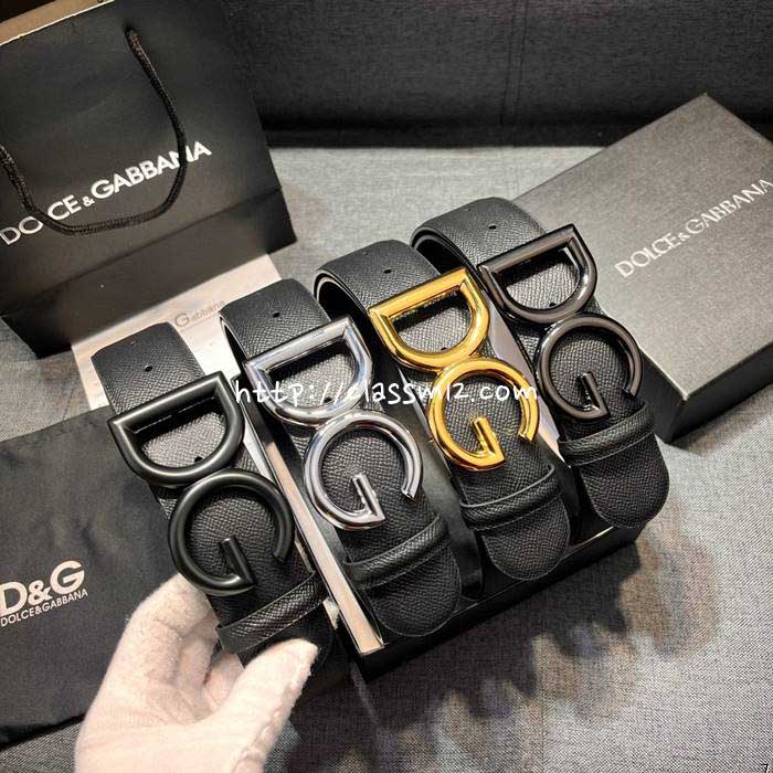 돌체앤가바나 25 한정판 4.0cm 소가죽 카프스킨 벨트 F1024