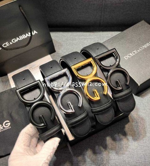 돌체앤가바나 25 한정판 4.0cm 소가죽 카프스킨 벨트 F1024