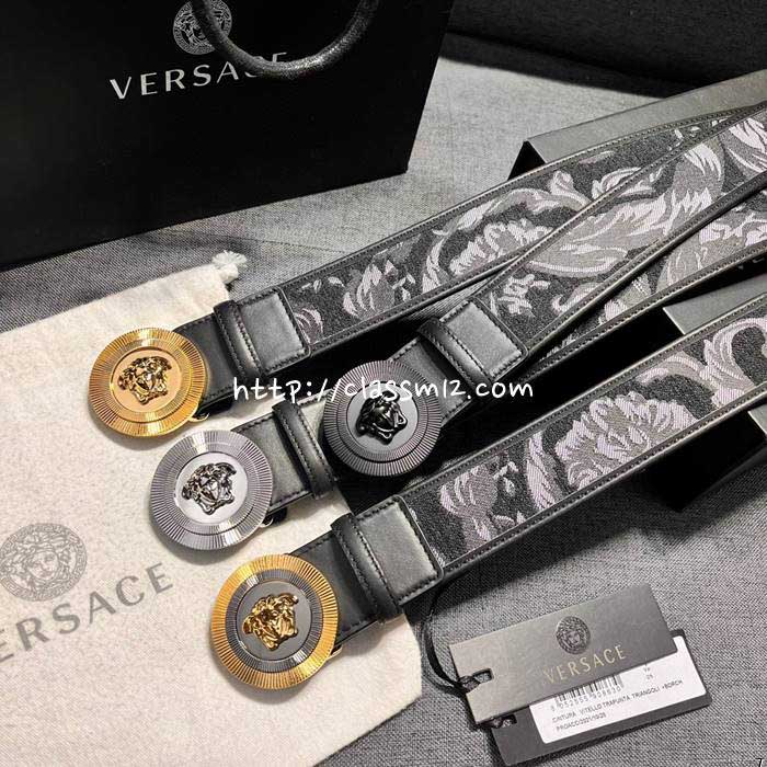 베르사체 25 한정판 4.0cm Barocco 벨트 F1025