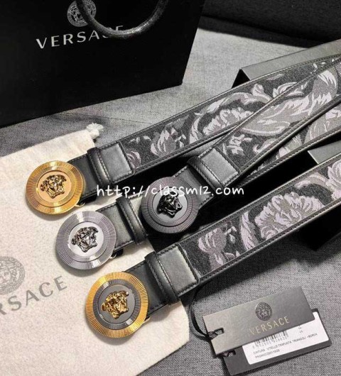 베르사체 25 한정판 4.0cm Barocco 벨트 F1025