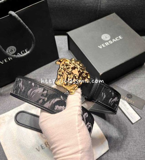 베르사체 25 한정판 4.0cm Barocco 벨트 F1026