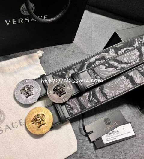 베르사체 25 한정판 4.0cm Barocco 벨트 F1027
