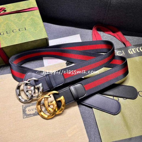 구찌 25 한정판 4.0cm GG Marmont 벨트 F1031