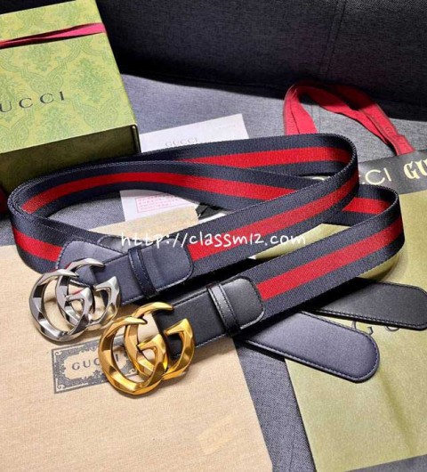 구찌 25 한정판 4.0cm GG Marmont 벨트 F1031