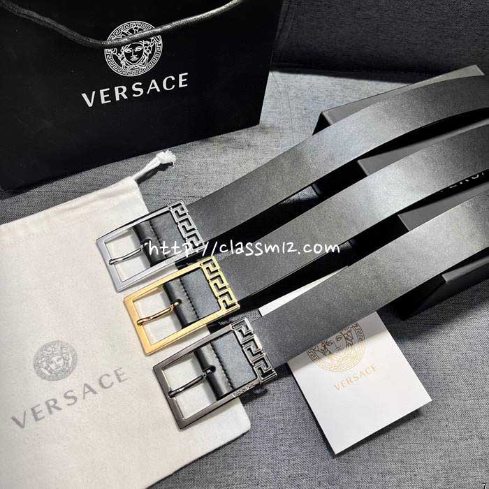 베르사체 25 한정판 4.0cm Greca 벨트 F1033