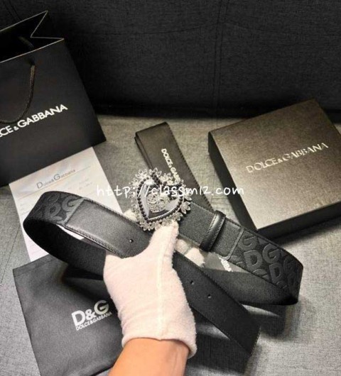 돌체앤가바나 25 한정판 4.0cm 소가죽 카프스킨 벨트 F1057